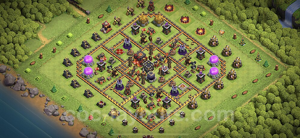 Anti 2-Star TH10 Base Layout | Best War Design 2026