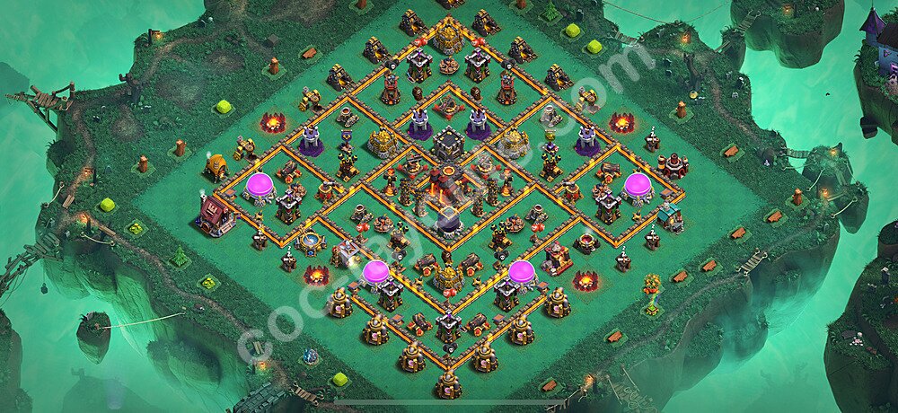 Anti Everything Layout for TH10 – Proven War Base Season 2026