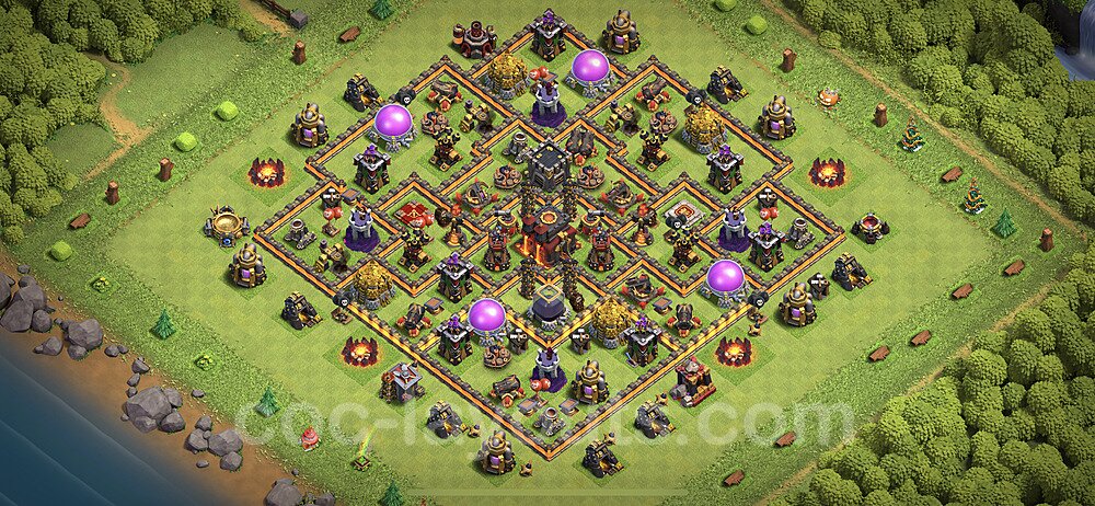 Best TH10 War Base – Anti Air Plan Season 2026