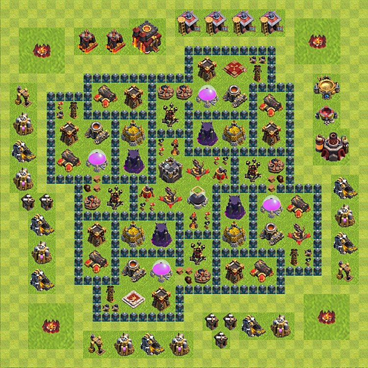 Clash of Clans TH10 Farming Base – Resource Protection Design CoC 2026