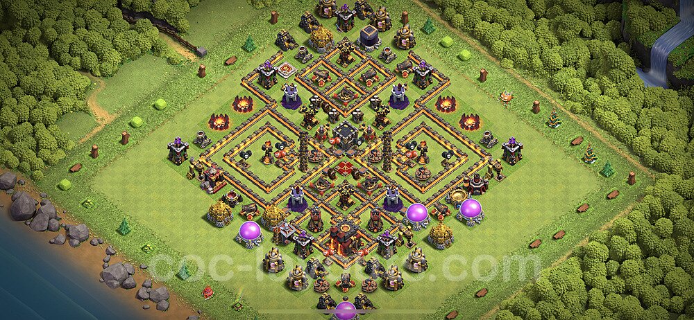 Clash of Clans TH10 War Base β Anti Air Design 2026