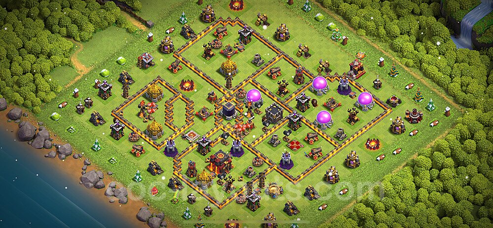 Dominate with This TH10 Farming Base – Anti 3-Star 2025