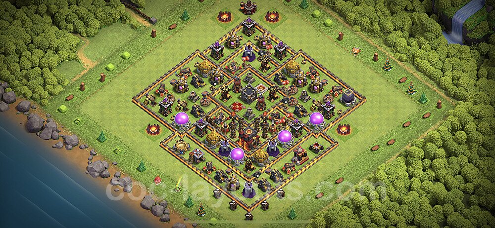 Dominate with This TH10 Hybrid Base – Anti Everything CoC 2026