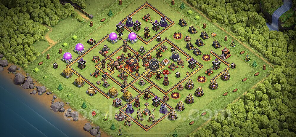 High Win-Rate TH10 War Base – Anti 3-Star Layout CoC 2026