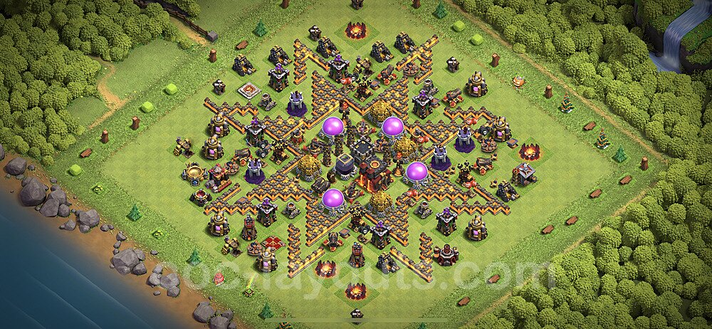 Hybrid Defense TH10 Base Layout | Best Hybrid Design CoC 2026