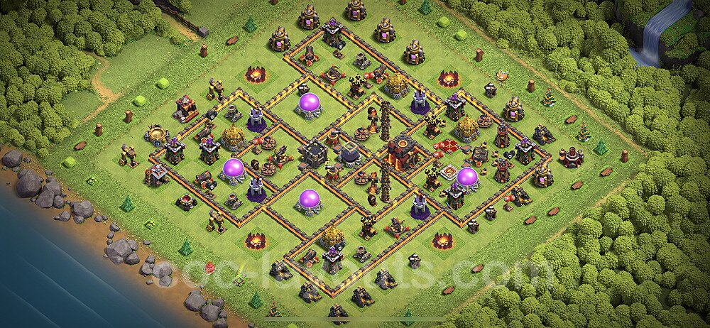 Hybrid Defense TH10 Base Layout | Best Hybrid Design Season 2026