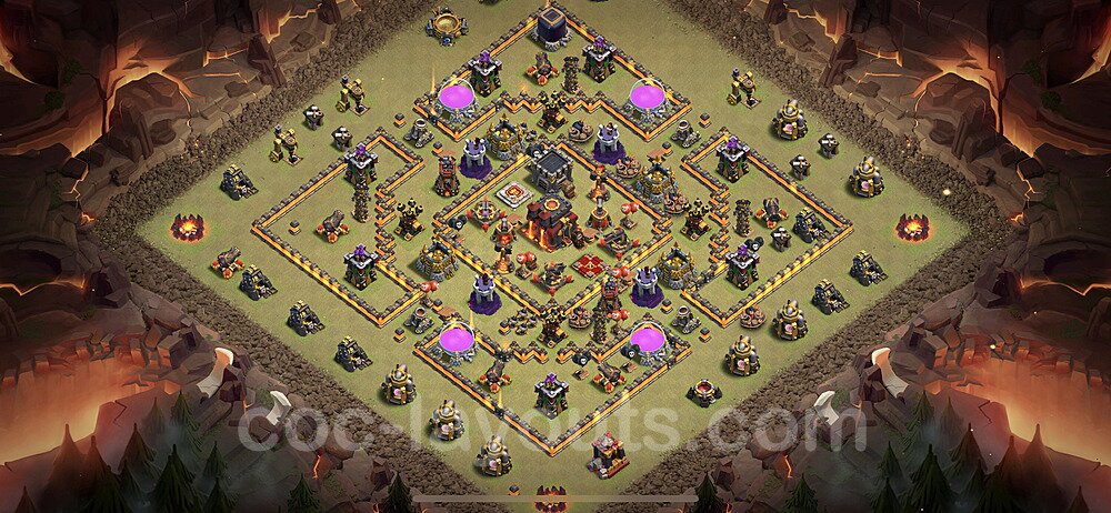 Meta TH10 War Base – Anti 3-Star Updated Updated 2026