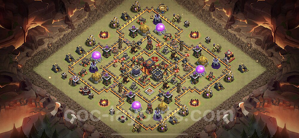 Meta TH10 War Base – Anti Air Updated Season 2026