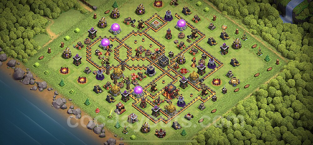 New TH10 Hybrid Base – Hybrid Defense Design & Copy Link CoC 2026