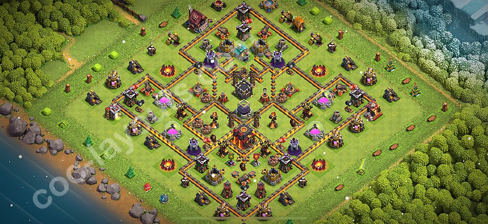 Optimized TH10 Base – Legend League Hybrid Plan CoC 2026