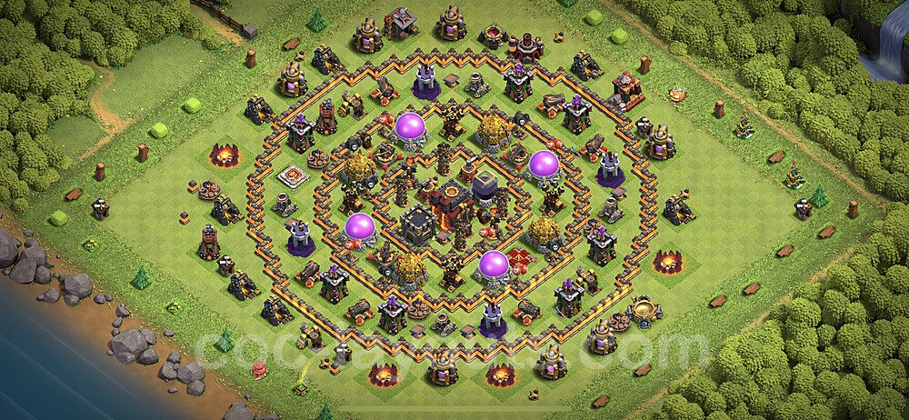 Ranked TH10 Hybrid Base β Anti Everything with Link CoC 2026