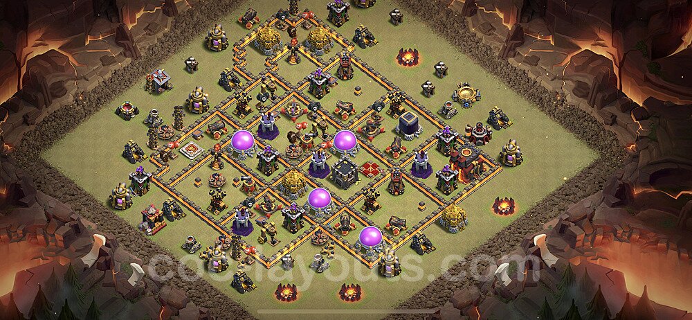 Ranked TH10 War Base – Anti 3-Star with Link Updated 2026
