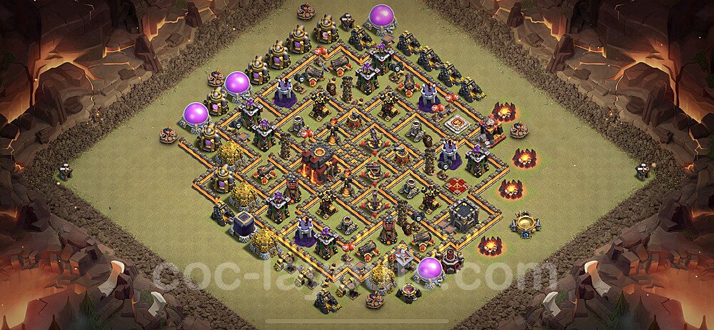 Ranked TH10 War Base – Anti 3-Star with Link Updated 2026