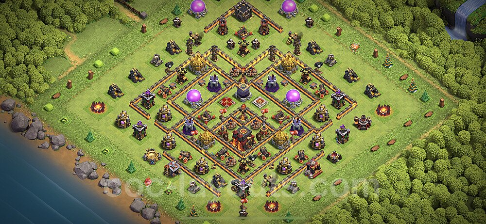 Resource Protection TH10 Base Layout | Best Farming Design 2025