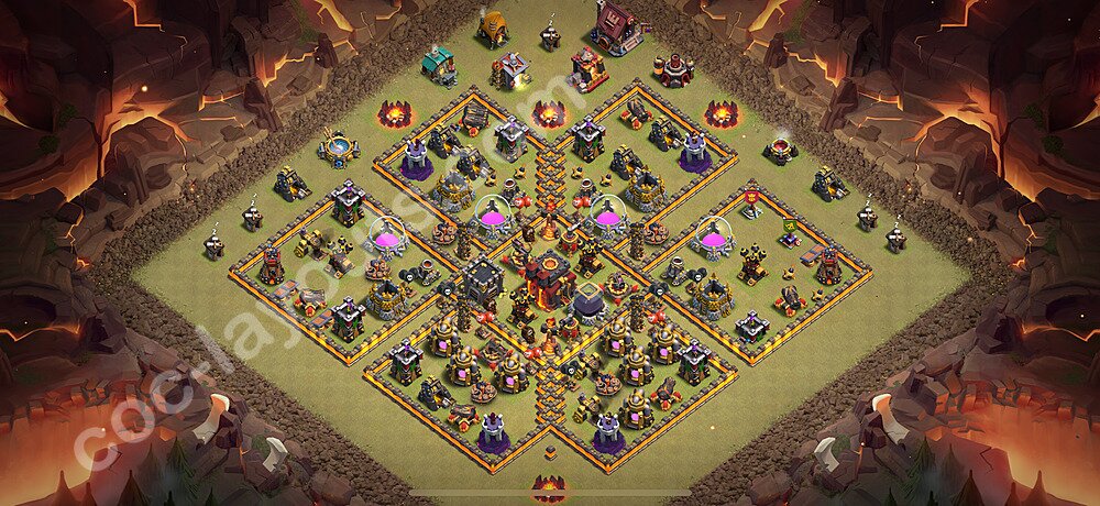 TH10 Anti 3-Star Base β Competitive Hybrid Layout Updated 2026