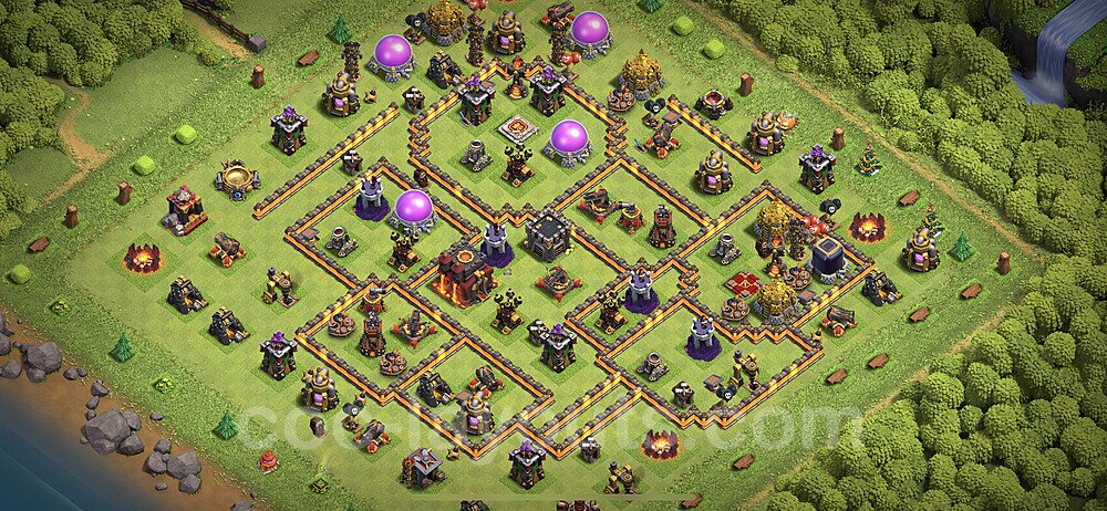 TH10 Defensive War Layout – Anti 3-Star with Link Updated 2026