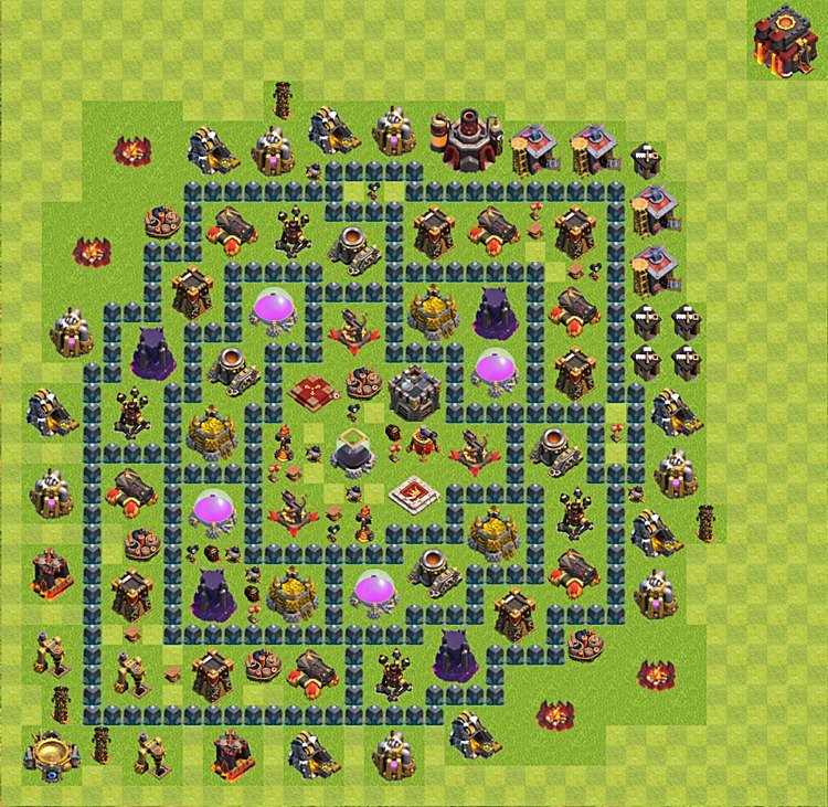 TH10 Farming Base with Link – Resource Protection Layout CoC 2026
