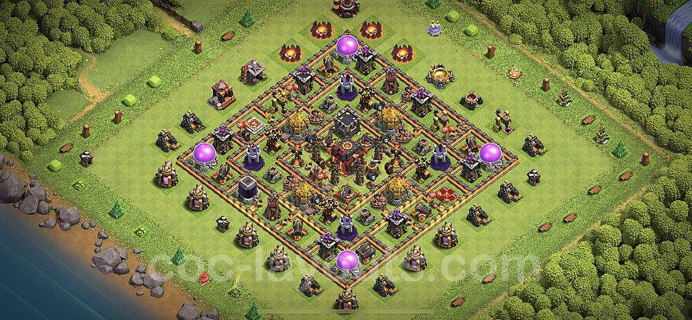 TH10 Hybrid Base with Copy Link – Hybrid Defense Strategy CoC 2026