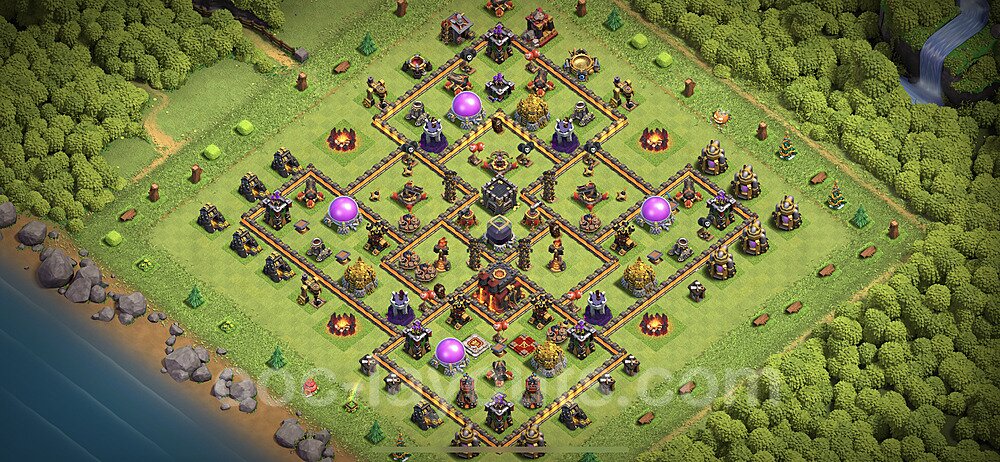 TH10 Hybrid Layout – Hybrid Defense Strategy & Base Link 2025