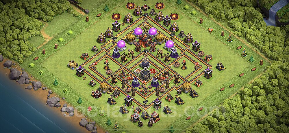 TH10 Hybrid Setup β Resource Protection Defensive Layout 2026