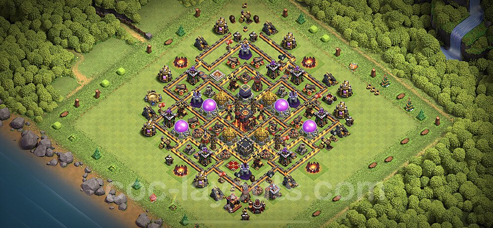 TH10 Hybrid Village Layout – Hybrid Defense Ranked Design CoC 2026
