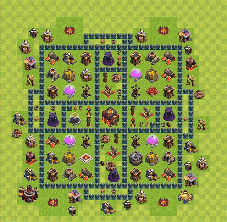 TH10 Trophy Base Plan – Trophy Pushing with Base Link CoC 2026