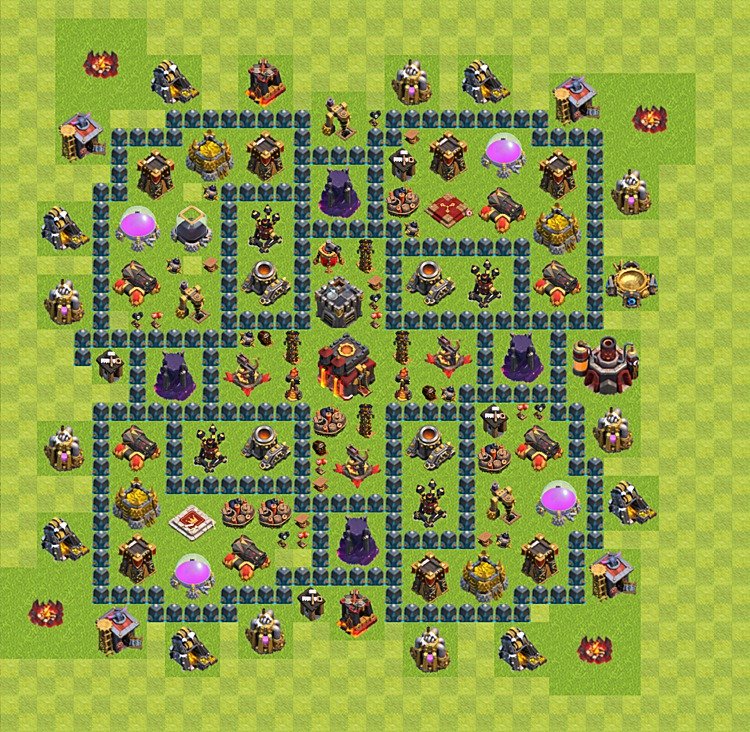 TH10 Trophy Base with Link β Trophy Pushing Layout 2025