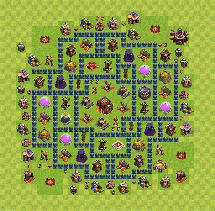 TH10 Trophy Base with Link – Trophy Pushing Layout CoC 2026