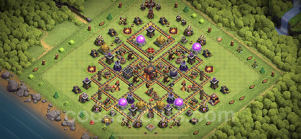 TH10 War Base Blueprint – Solid Defense Edition 2025