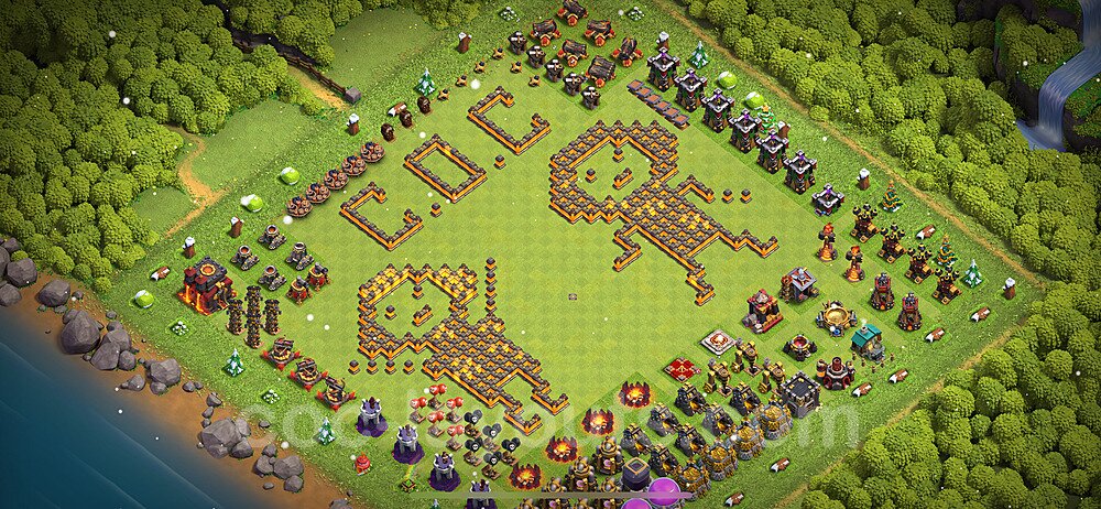 TH10 War Layout – Solid Defense Strategy & Base Link CoC 2026