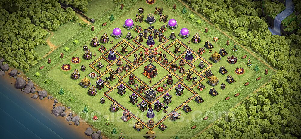 TH10 War Setup β Anti Everything Defensive Layout Updated 2026