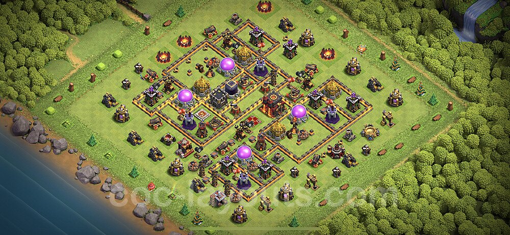 TH10 War Village Layout – Anti 3-Star Ranked Design Season 2026