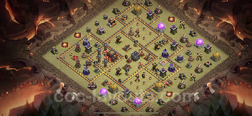 TH10 War Village Layout – Anti Air Ranked Design CoC 2026