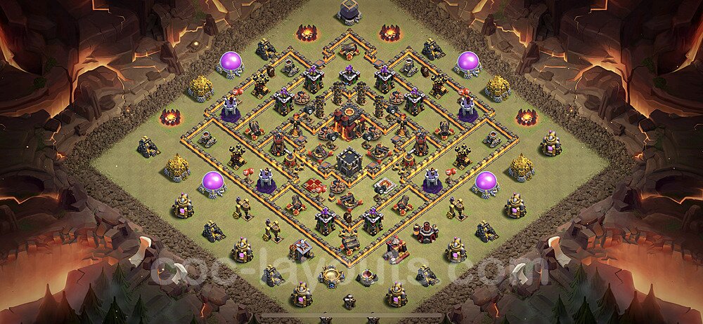 TH10 War Village Layout – Anti Everything Ranked Design CoC 2026