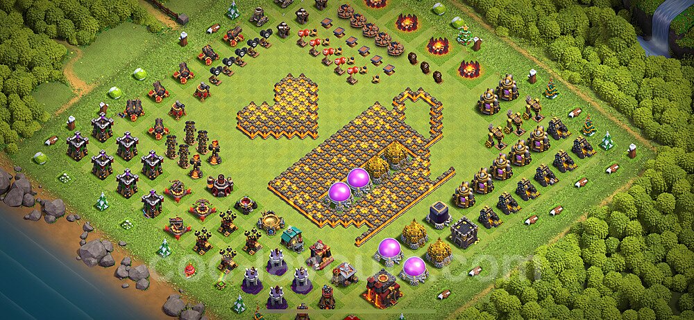 TH10 War Village Layout – Solid Defense Ranked Design 2026