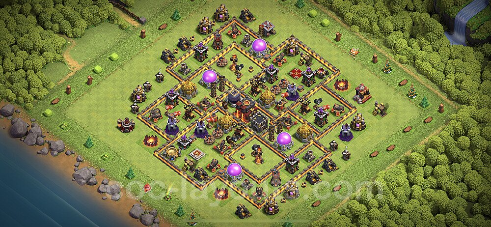 Top Rated TH10 Base – Hybrid Defense Hybrid Design CoC 2026