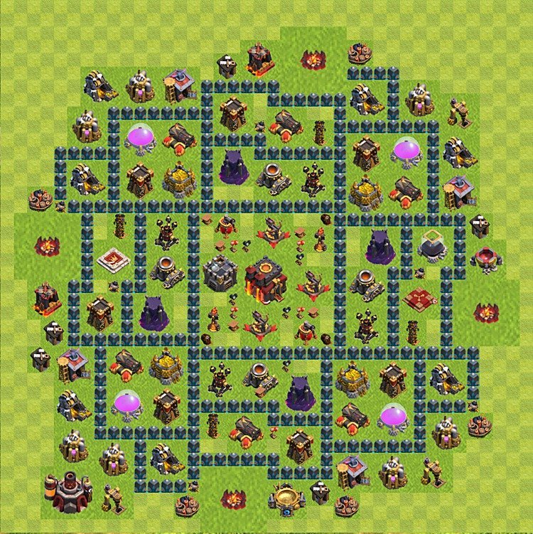 Trophy Pushing Layout for TH10 β Proven Trophy Base CoC 2026