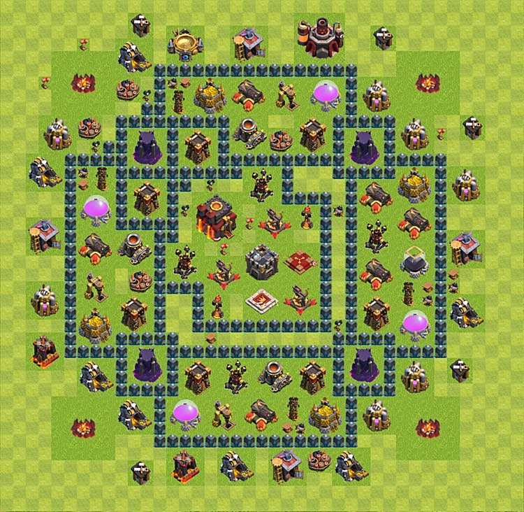 Trophy Pushing TH10 Base Layout | Best Trophy Design 2025