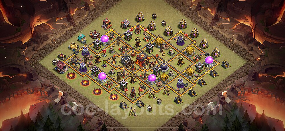 Ultimate TH10 War Base – Solid Defense with Copy Link 2025