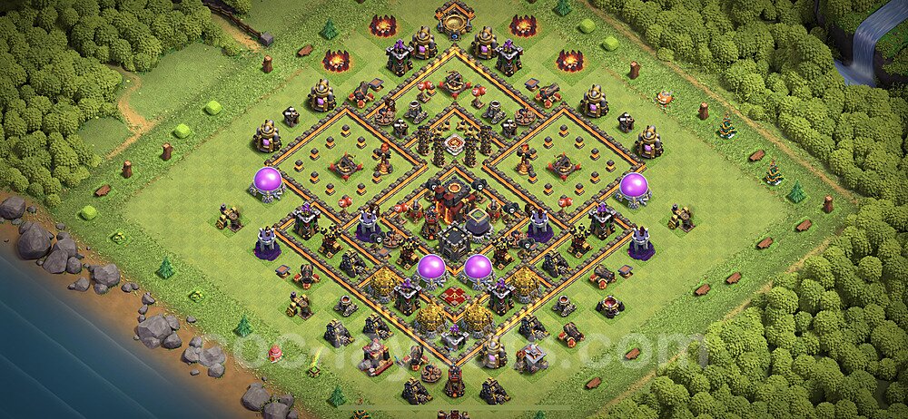 War Base Layout TH10 – Anti 3-Star Defensive Strategy 2025