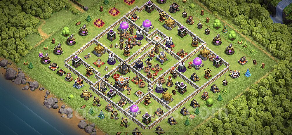 Clash of Clans TH11 Hybrid Base β Anti 3-Star Design CoC 2026