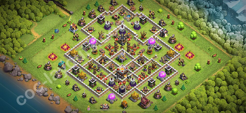 Meta TH11 War Base – Anti 3-Star Updated 2025