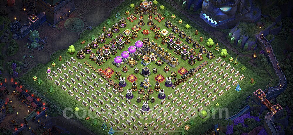 Solid Defense TH11 Base Layout | Best War Design CoC 2026