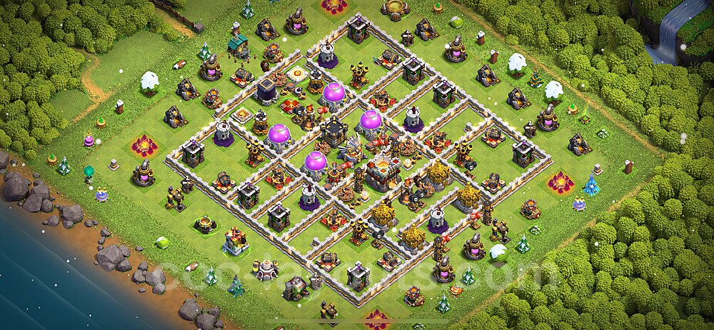 Solid Defense TH11 Base Layout | Best War Design Updated 2026