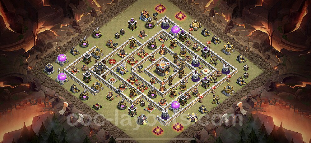TH11 Defensive War Layout – Anti 3-Star with Link Updated 2026