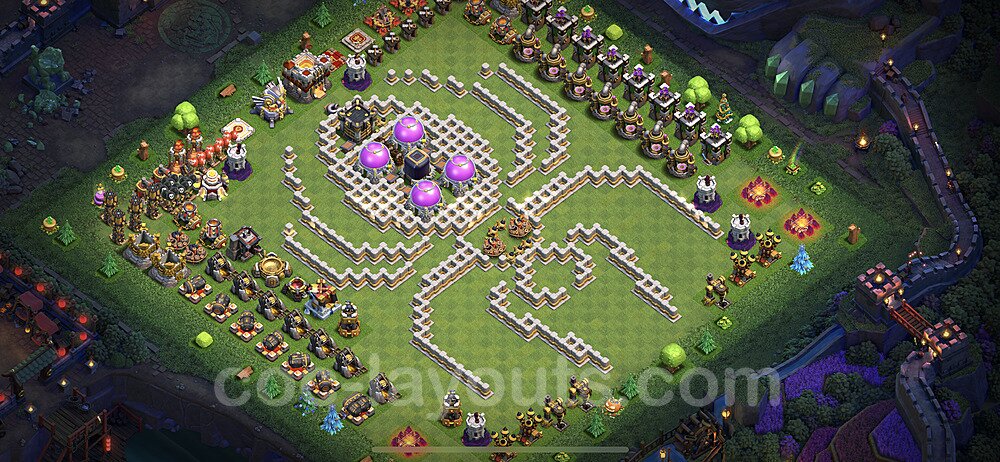 TH11 Solid Defense Base β Award-Winning War Layout Season 2026