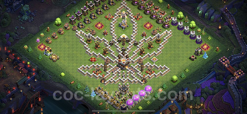 TH11 Solid Defense Base Design β Top War Layout CoC 2026