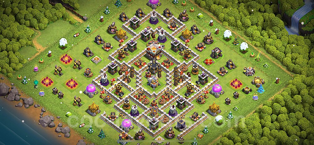 TH11 War Base Plan β Anti Dragon with Base Link 2026