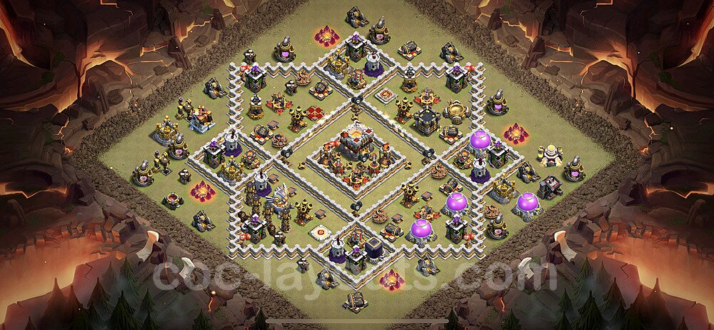 TH11 War Base with Link β Anti 3-Star Layout Updated 2026