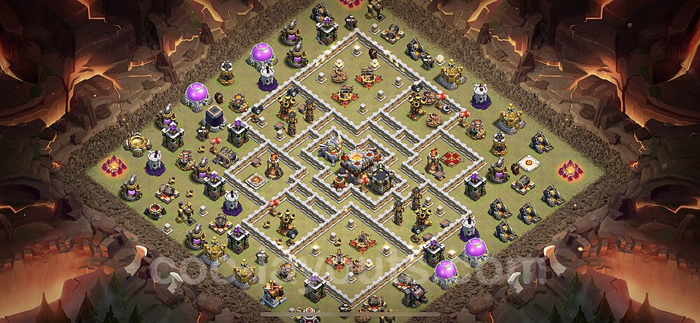 TH11 War Base with Link β Anti 3-Star Layout Updated 2026
